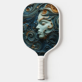 Palas De Pickleball Arte 3D de Moonlit Woman