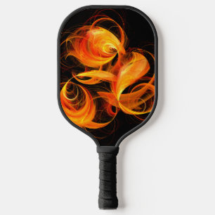 Palas De Pickleball Arte abstracto de bola de fuego