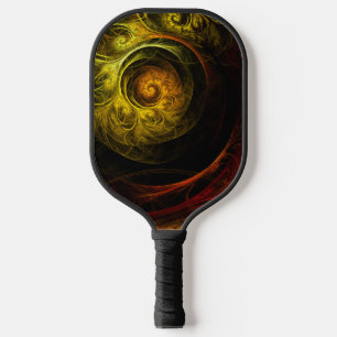 Palas De Pickleball Arte abstracto de color rojo floral de Sunrise