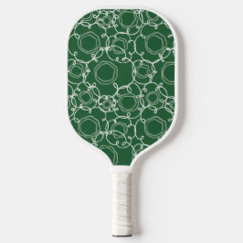 Palas De Pickleball Arte abstracto lineal en matriz (verde oscuro) Art