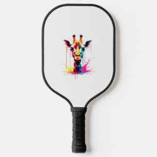 Palas De Pickleball Arte animal africano La colorida jirafa para diver