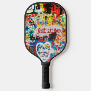 Palas De Pickleball Arte Callejero Graffiti de Color Divertido Corazón