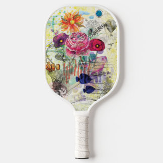 Palas De Pickleball Arte de collage de medios mixtos caprichoso