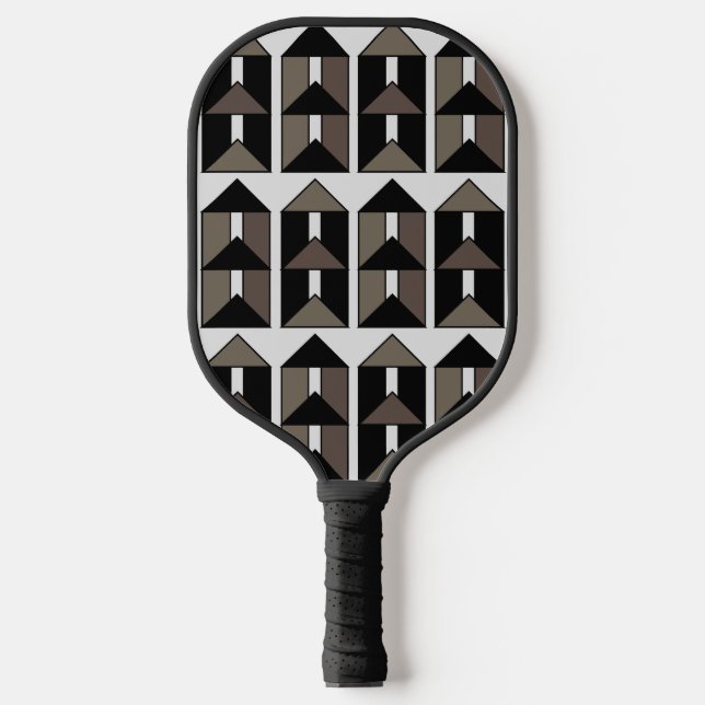 Palas De Pickleball Arte de la casa geométrica moderna (Anverso)