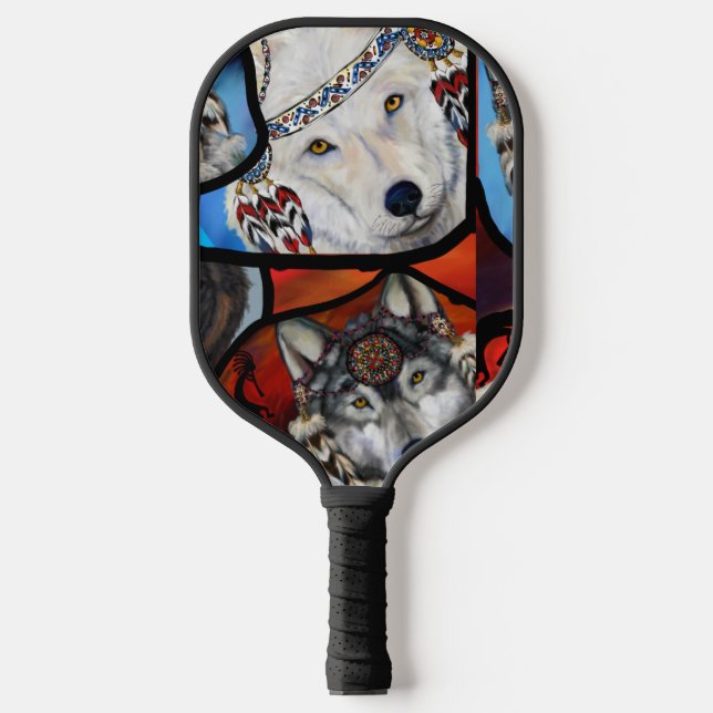 PALAS DE PICKLEBALL ARTE DE LOBO DEL SUDOESTE (Anverso)