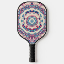 Palas De Pickleball Arte de Mandala Abstracto Rojo Azul Vintage