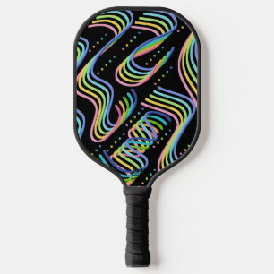 Palas De Pickleball Arte de patrón de filas de cinta de colores de arc