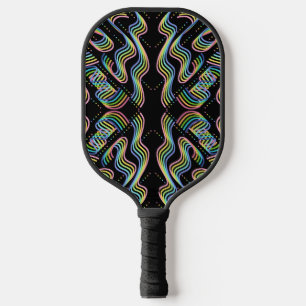 Palas De Pickleball Arte de patrón de filas de cinta de colores de arc