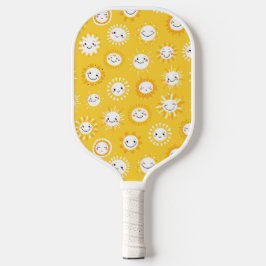 Palas De Pickleball Arte de personalizado soleada sonriente