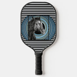 Palas De Pickleball Arte dibujado a mano de caballo