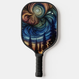 Palas De Pickleball Arte Etéreo Místico con Árboles y Cielo Nocturno