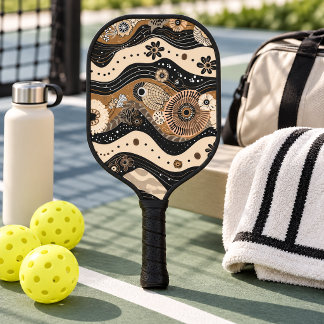 Palas De Pickleball Arte geométrico abstracto neutral moderno