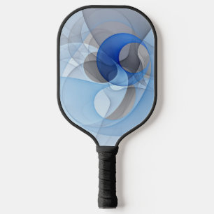 Palas De Pickleball Arte gráfico fractal abstracto azul gris moderno