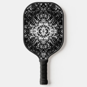 Palas De Pickleball Arte moderno abstracto hipnótico en blanco y negro