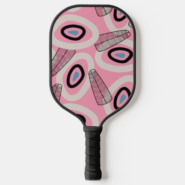 Palas De Pickleball Arte moderno sin foco del siglo medio (Anverso)