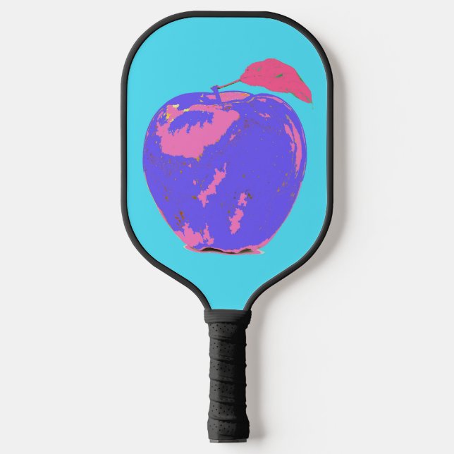 Palas De Pickleball Arte pop de Apple morado (Anverso)