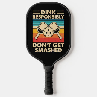 Palas De Pickleball Arte Retro de Franja Naranja 'Beba Responsablement