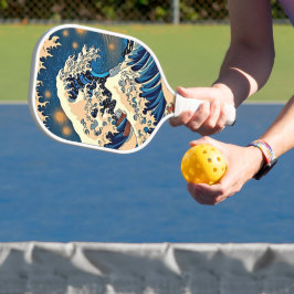 Palas De Pickleball Arte retro japonés de gran onda