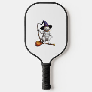 Palas De Pickleball Asistente para gatos Halloween Bruja Mystical Cat