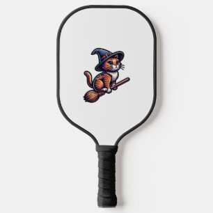 Palas De Pickleball Asistente para gatos Halloween Bruja Mystical Cat