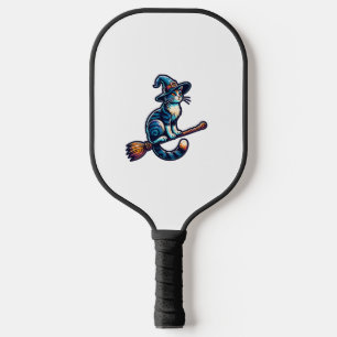 Palas De Pickleball Asistente para gatos Halloween Bruja Mystical Cat