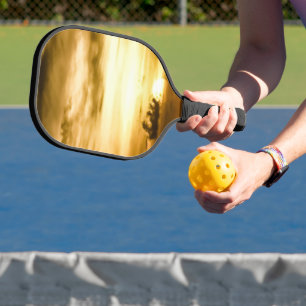 Palas De Pickleball Atardecer En El Océano Pacífico