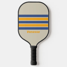 Palas De Pickleball Atardecer Retro Blue Crush a través de rayas con n