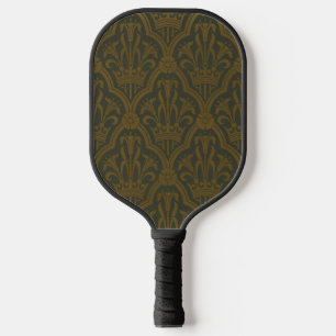 Palas De Pickleball Audsley Oro Antiguo Lirio Corona Verde Damask Arte