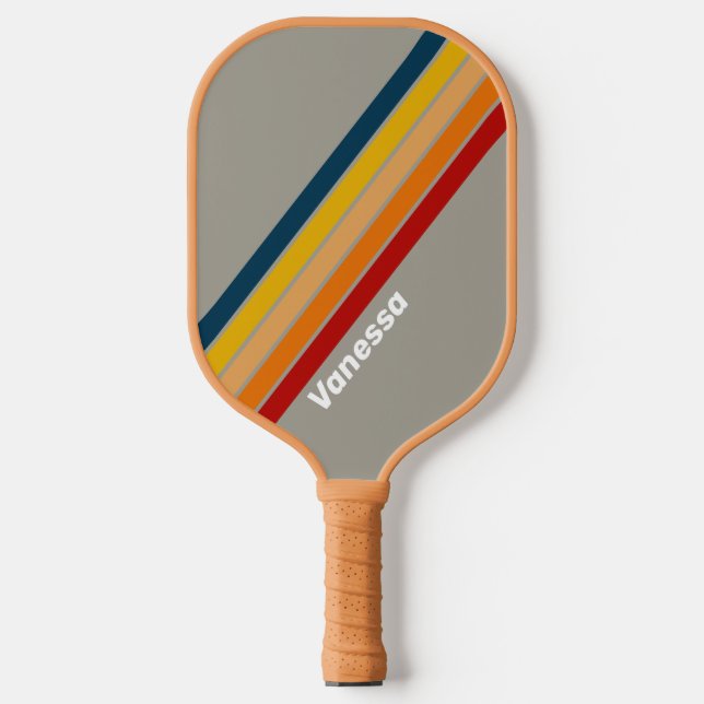Palas De Pickleball Aurora Arcade Striped with Name (Anverso)