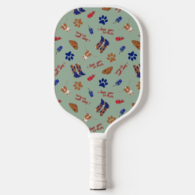 Palas De Pickleball Austin Texas Pickleball Paddle - Te amo mucho (Anverso)