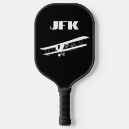 Palas De Pickleball Avión monogramo volante, aviación, minimalista