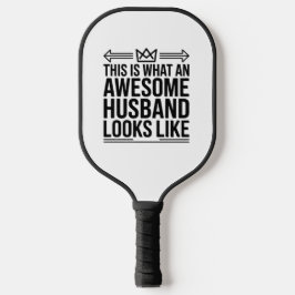 Palas De Pickleball Awesome Husband Crown Typography