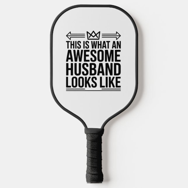 Palas De Pickleball Awesome Husband Crown Typography (Anverso)