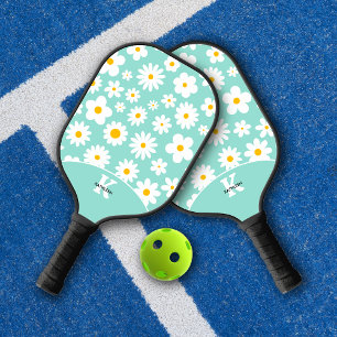 Palas De Pickleball Azul de huevo de Robin Daisy, moderno y plano