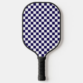 Palas De Pickleball Azul oscuro con patrón de cuadrado blanco