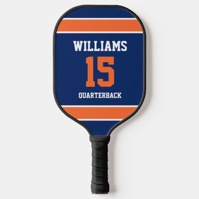 Palas De Pickleball Azul oscuro y naranja (Anverso)