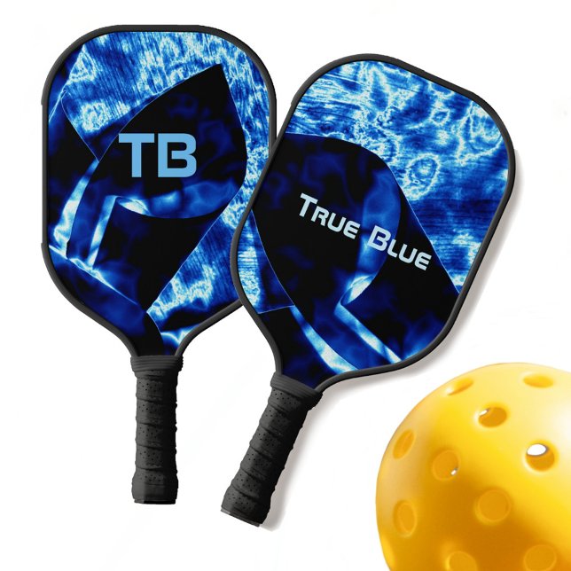 Palas De Pickleball Azul verdadero con nombre e iniciales (Subido por el creador)