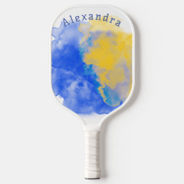 Palas De Pickleball Azul y amarillo personalizado