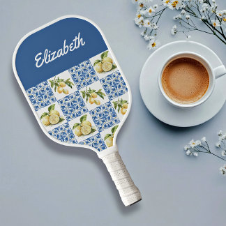 Palas De Pickleball Azulejo Francés País Limón Nombre Personalizado