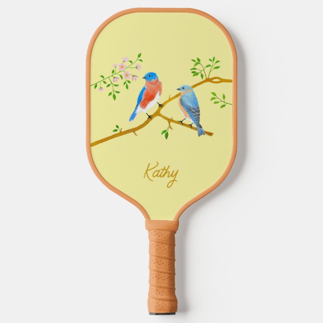 Palas De Pickleball Azulejos Amarillo Pálido (Anverso)