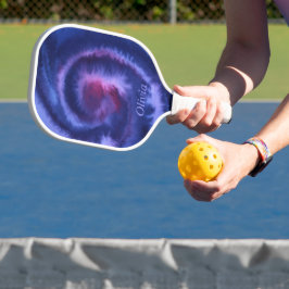 Palas De Pickleball Azulejos de acuarela personalizado y azul tinte
