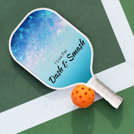 Palas De Pickleball Azules Gemas Brillantes Ombre Dash & Smash