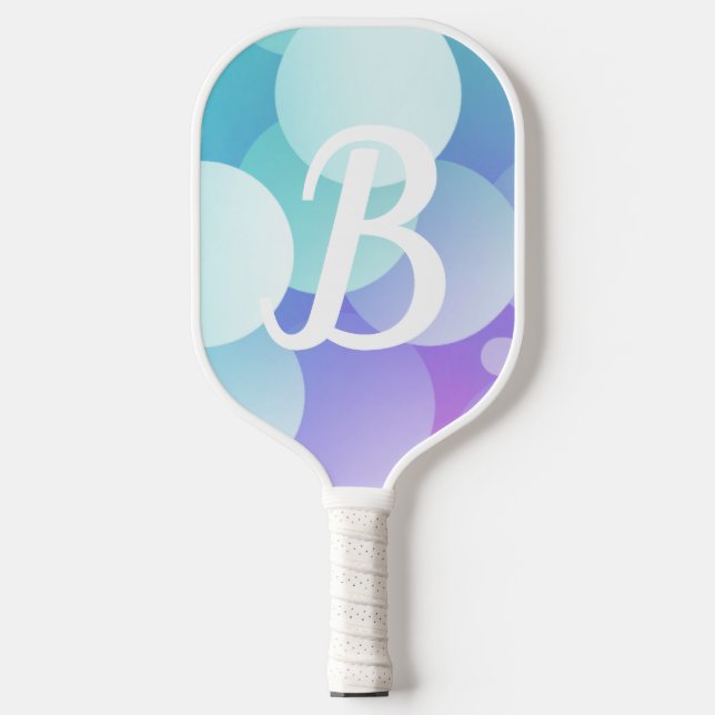 Palas De Pickleball B Nombre Pickleball Paddle Purple Blue Bubble Mode (Anverso)