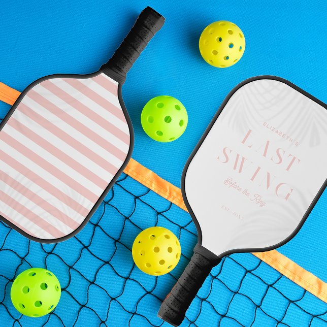 Palas De Pickleball Bachelorette Monograma de la última dama de honor (Subido por el creador)