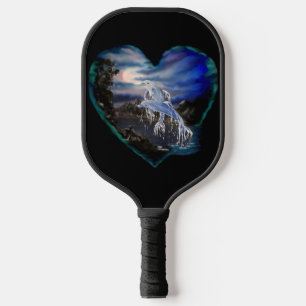 Palas De Pickleball Bahía por la noche, amor a los delfines