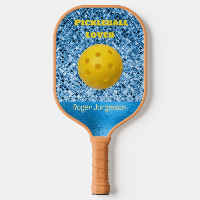 Palas De Pickleball Balón de pelota azul Personalizado Pickleball Padd (Anverso)