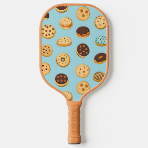 Palas De Pickleball Baloncesto azul remo con galletas en ella