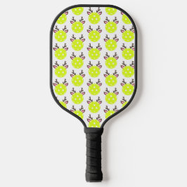 Palas De Pickleball Baloncesto con coronas de reno. Funny Pickleball