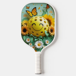 Palas De Pickleball Baloncesto de flores de flores de flores y maripos