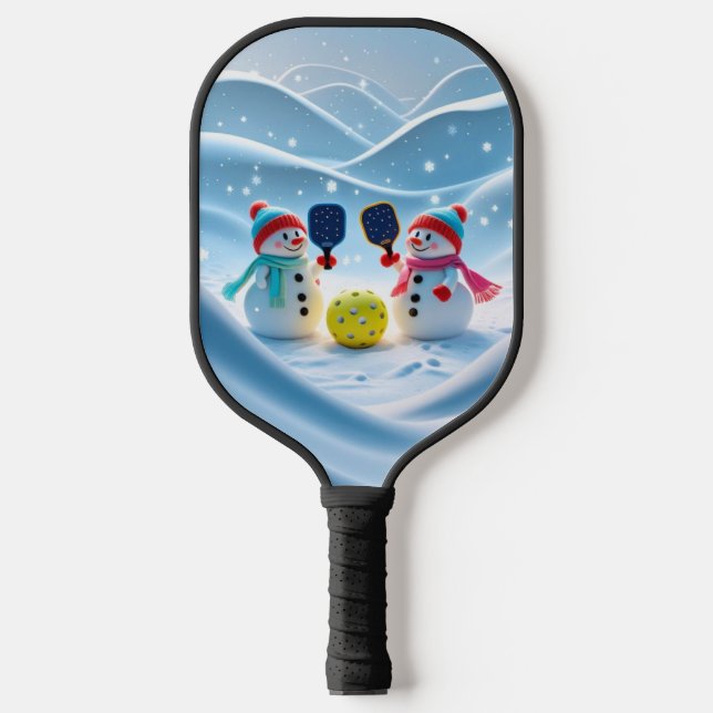 Palas De Pickleball Baloncesto invernal de Maravilla - Diversión Snowy (Anverso)